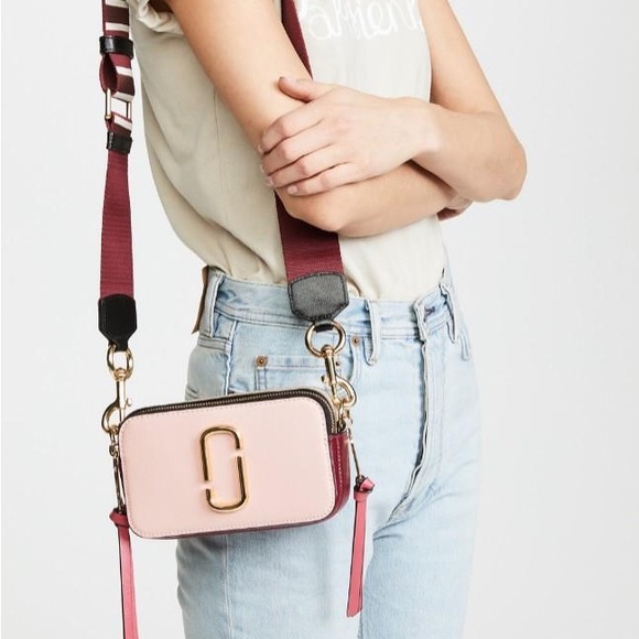 Marc Jacobs Handbags - Marc Jacobs Snapshot Pink and Burgundy Crossbody Bag